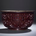 A carved lacquer bowl, Ming dynasty, 15th century
