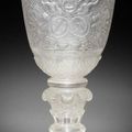 A rare and important Kassel Hochschnitt armorial goblet, by Franz Gondelach, dated 1711