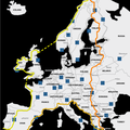 European Tour with a Recumbent Bike : Distance to