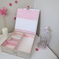 COFFRET NAISSANCE FILLE EN LIN NATUREL