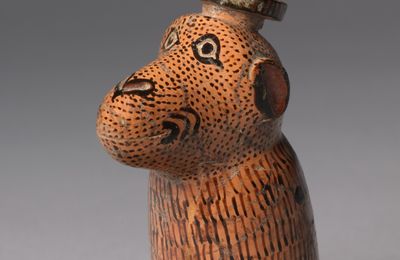 Monkey-Shaped Aryballos (Oil Vessel), c. 580 BCE, East Greek, probably Milesian