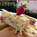 Moelleux fraises rhubarbe