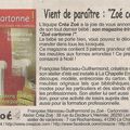 Notre magazine "Zoé cartonne !" dans le mensuel gratuit "Le Petit Vendômois"