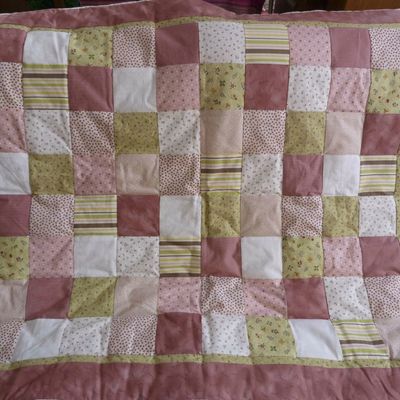 Le grand retour... Plaid rose pour bébé