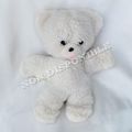 Doudou Peluche Ours Blanc Vintage Grelot Boulgom 22 cm