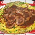 Omelette aux fines herbes et rognons d'agneau