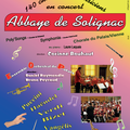 CONCERT ABBAYE DE SOLIGNAC LE 4 JUIN 2016 A 20H30 - VENEZ NOMBREUX....