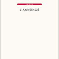 L'ANNONCE de M. Hélène Lafon