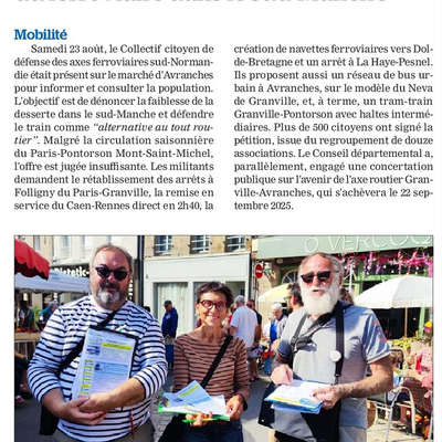 Article du Journal La Manche Libre du 30 août 2025