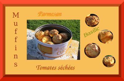Muffins au parmesan tomates séchées et basilic