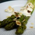 °asperges vertes, chantilly d'amandes°