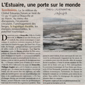 L'ESTUAIRE QUI DORT : une porte (plus ou moins étroite) sur le monde, du moins sur celui de la Seine...