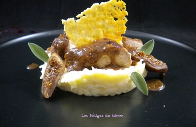 Filet mignon aux figues et au Porto et sa purée de céleri pour la Saint-Valentin