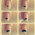 Nail art 1 : Moustache étape par étape ♥♥♥