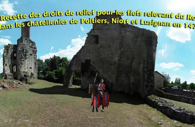 Recette des droits de relief pour les fiefs relevant du Roi dans les châtellenies de Poitiers, Niort et Lusignan en 1478.