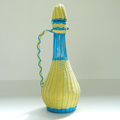 Déco Vintage ... Bouteille SCOUBIDOU * Jaune & Bleue