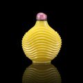 A rare Imperial yellow glass 'wave' snuff bottle, Imperial Palace Workshops, Beijing, 1760-1840