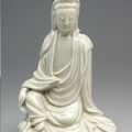 Kuan Yin. Porcelain with a transparent ivory tinted glaze. Early 17th Century