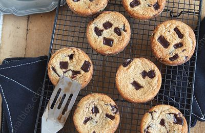 La recette des cookies au beurre de cacahuète et pépites de chocolat de Julie Andrieu (challenge cookies #9)