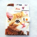 VENDU Accessoire Chat Nom Brodé Protège Carnet de Santé ou Passeport "Chatons Roux" 