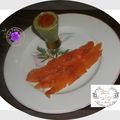 Saumon Gravlax, Crème de laitue et Oeufs de Saumon