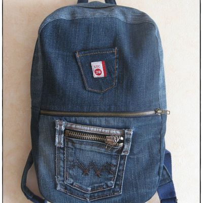 Sac à dos en jean recyclé