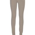 Pantalon slim en maille beige pour femme