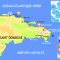 La carte de La république Dominicaine 