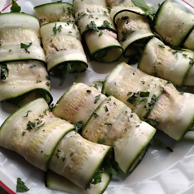 Cannelloni de courgettes aux herbes fraîche 