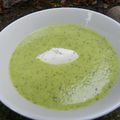 velouté de courgettes  au tartare