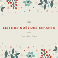 Liste de Noël des enfants 2020