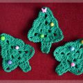 3 sapins au crochet