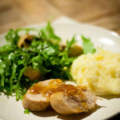 Filet mignon mariné à la marmelade d'orange