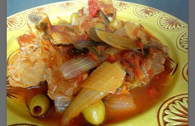 Tajine de veau aux olives et tomates