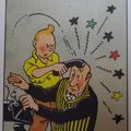 Tintin rencontre un nouveau pote en l'assomant avec un téléphone