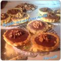 Mini Tartelettes aux noix caramel et chocolat