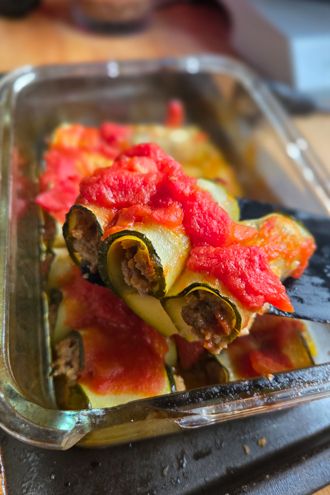 Involtini di Zucchine - Roulades de courgettes viande parmesan