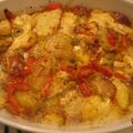 Tortilla de pommes de terre aux poivrons et camembert