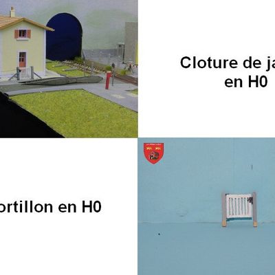 Cloture de jardin et le portillon en H0
