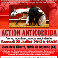 Action anticorrida à Bayonne samedi 28 juillet 