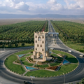 Rond-point à Salalah (Sultanat d'Oman)