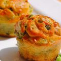 Muffins petits pois - jambon cru