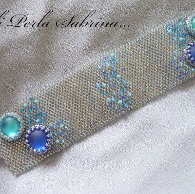 Bracelet Manchette "Disco Blue".....