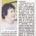 Elections municipales 2014 : Nicolle Conan candidate à Lizy-sur-Ourcq