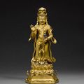 A gilt-bronze figure of Avalokitesvara, Ming dynasty, 16th-17th century