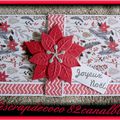 Pochette cadeau "Joyeux Noël" (rouge/argent)