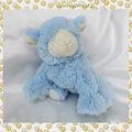 Doudou Peluche Agneau Mouton Bleu Et Blanc Spirales Pédiatril Avène