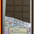 Carte tablette de chocolat "Joyeux anniversaire"