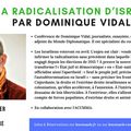 "La radicalisation d'Israël" par Dominique Vidal