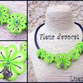 Collier Fleur d'Avocat et les bagues assortie